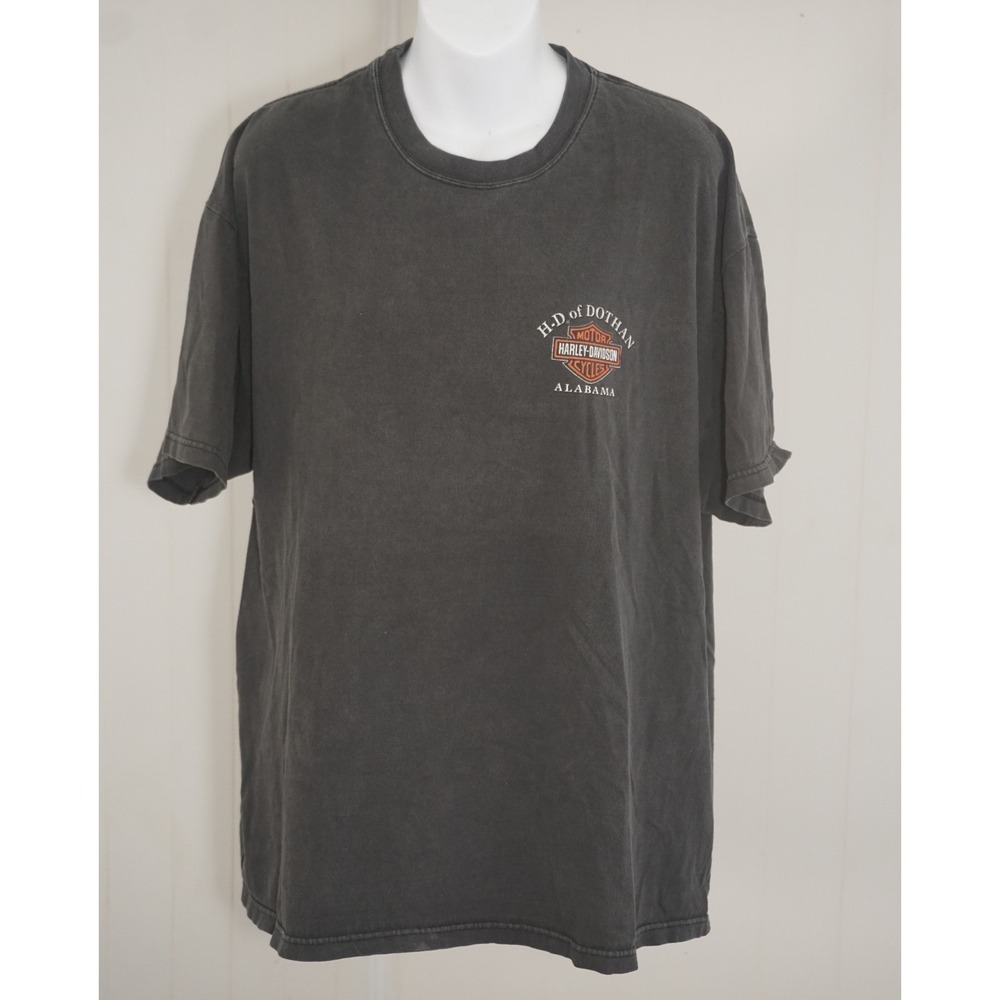 Harley-Davidson XL Faded Black Dothan Alabama Graphic T-Shirt